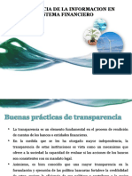 Transparencia de La Informacion en El Sistema Financiero