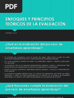 Enfoques y Principios Teóricos de La Evaluación