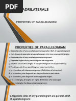 Properties of Parallelogram