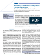 Transportation of Severely Curved Canals Comparison of One Shape and k3 Rotary Systems