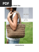 Crochet Star Stitch Tote