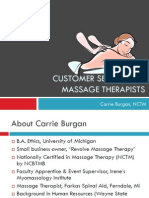 Customer Service For Massage Therapists