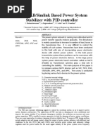 MATLAB/Simlink Based Power System Stabilizer With PID Controller