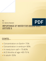 Importance of Water For Animal Body