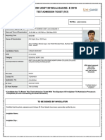 COMEDK UGET 2019/Uni-GAUGE-E 2019: Test Admission Ticket (Tat)