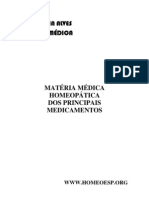 Matéria Médica Dos Principais Medicamentos Homeopáticos