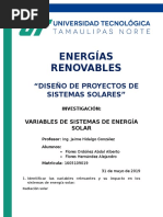 Variables de Sistemas de Energía Solar