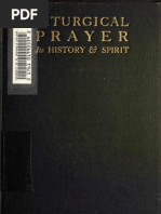 Liturgical Prayer Its History and Spirit