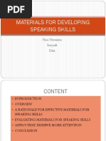 Materials For Developing Speaking Skills