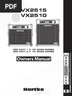 VX2515 VX2510: 250 Watt 1 X 15" Bass Combo 250 Watt 2 X 10" Bass Combo