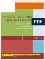 Advanced Audit and Assurance Paper p7 Updated