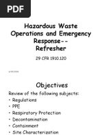 Hazardous Waste Operations and Emergency Response - Refresher