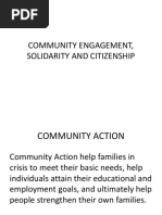 Community Engagement, Solidarity and Citizenship