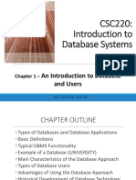 CSC220: Introduction To Database Systems