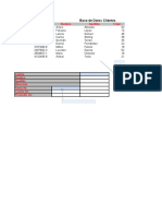 Base de Datos Clientes: Id Cliente Nombre Apellido Edad