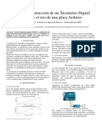 Diseño y Construcción de Un Tacómetro Digital Mediante El Uso de Una Placa Arduino