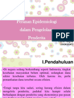 Peranan Epidemiologi Dalam Pengelolaan Penderita