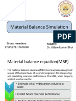 Material Balance Simulation