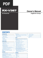 Owner's Manual: AV Receiver