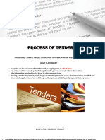 Process of Tender: Presented By:-Abhinav, Adityan, Afreen, Amir, Gursharan, Hamdan, Mayank, Salman, Sumaiya, Talha