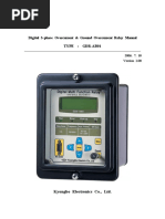 Digital 3-Phase Overcurrent & Ground Overcurrent Relay Manual Type: Gdr-Ab01