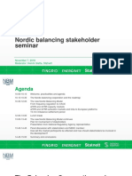 Nordic Balancing Stakeholder Seminar November 7