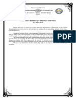 Narrative Report On Brigada Eskwela S.Y. 2018-2019: Schools Division Office I Pangasinan Zaragoza National High School