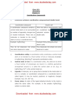 CBSE Class 12 Chemistry - Coordination Compounds Chapter Notes