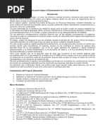 Proyecto para Equipar El Departamento de Control Ambiental