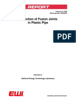 Inspection of Fusion Joints in Plastic Pipe: February 23, 2006 EWI Project No. 47033GTH