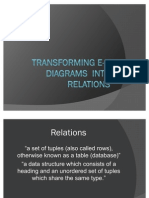 Transforming E-R Diagrams Into Relations