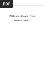 CNH Industrial Supplier Portal Guidelines For Suppliers