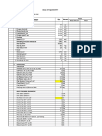 Bill of Quantity: Qty Satuan Harga Harga Satuan Total