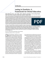 Clinical Reasoning in Dentistry: A Conceptual Framework For Dental Education