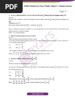 NCERT Solutions For Cbse Class 9 Maths Chapter 1 Number System PDF