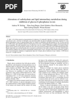 Alterations of Carbohydrate and Lipid Intermediary Metabolism During Inhibition of Glucose-6-Phosphatase in Rats