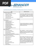 Certified Business Analytics Professional Course Curriculum: Topic What Does It Mean? Introduction To Business Analytics