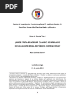 ¿Hace Falta Exagerar Cuando Se Habla de Desigualdad en La República Dominicana?