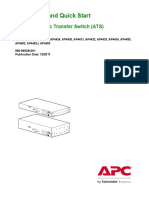 Installation and Quick Start: Rack Automatic Transfer Switch (ATS)