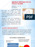 Acciones Cambiarias Derivadas de Los Títulos Valores - Diapositiva