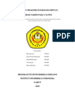 Laporan Praktikum Ekologi Hewan Gerak Taksis Pada Cacing