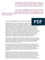 La Conciencia Metalinguistica Abarca Tres Conciencias Especificas