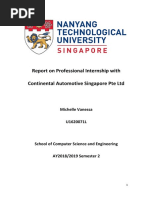 Report On Professional Internship With Continental Automotive Singapore Pte LTD