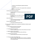 A) Discuss How Student Can Plan For A Successful Laboratory Assignment Submission