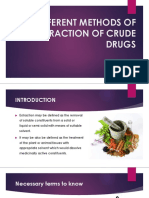 Different Methods of Extraction of Crude Drugs