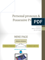 Personal Pronoun & Possessive Pronoun