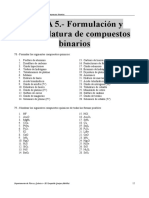 Ejercicios Del Tema 5 (Formulación y Nomenclatura de Compuestos Binarios)