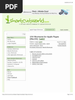 Shortcuts For Apple Pages (MacOS)