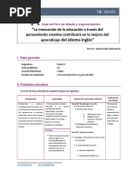 Guia de Foro y Debate de Argumentacion