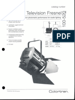 Colortran 2kW Television Fresnel 100-520 Spec Sheet 1994